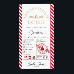Santa Mail Express Special Delivery Gift Sticker<br><div class="desc">These Santa's Sleigh Express themed Christmas gift tag stickers are the perfect way to add a little extra Christmas magic to your wrapping. The stickers can be personalised with your child's name and a preferred method of delivery. All of the text is editable and can be customised to suit your...</div>