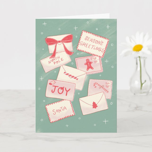 Santa Mail Season's Greetings Christmas Card (Small Plant)