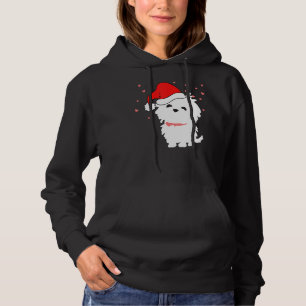 Santa Maltese Puppy Christmas Dog Cute Dog Hoodie