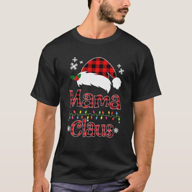 Santa Mama Claus Christmas Matching Family T-Shirt (Front)