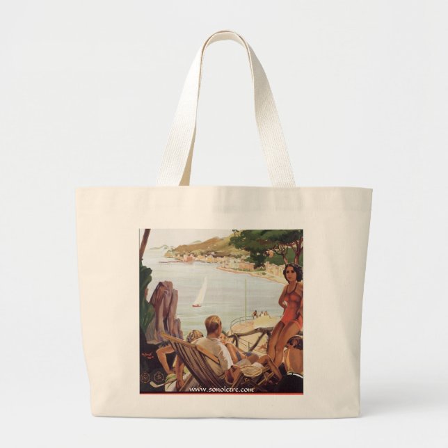 Santa Margherita Ligure Large Tote Bag (Front)