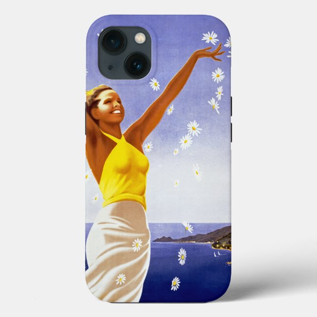 Santa Margherita Ligure with Daisies Case-Mate iPhone Case (Back)