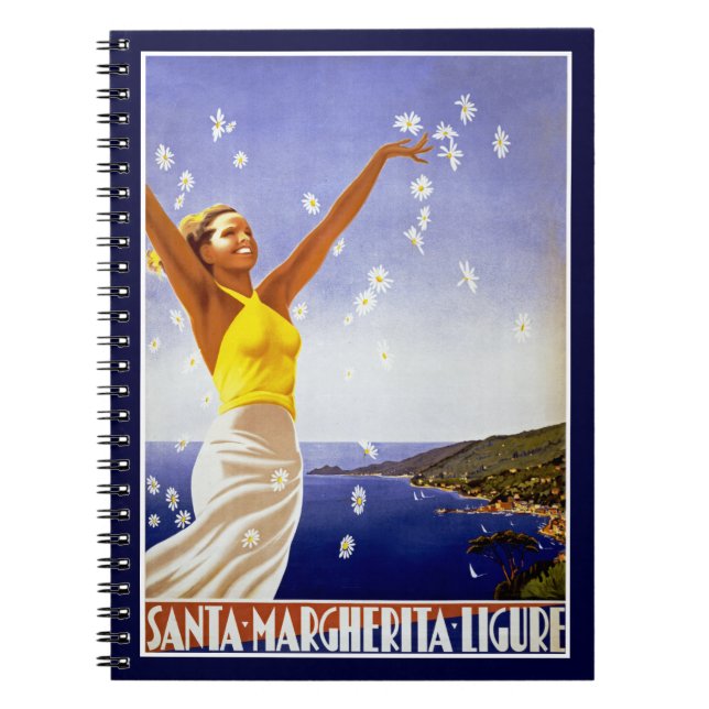 Santa Margherita Ligure with Daisies Notebook (Front)
