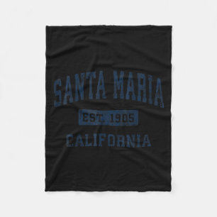 Santa Maria California Ca Vintage Established Fleece Blanket