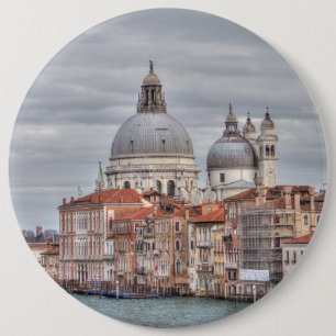 Santa Maria della Salute, Venice Italy 6 Cm Round Badge