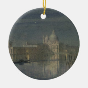 Santa Maria Della Salute, Venice, Moonlight, 1863 Ceramic Tree Decoration