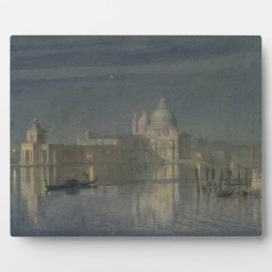 Santa Maria Della Salute, Venice, Moonlight, 1863 Plaque