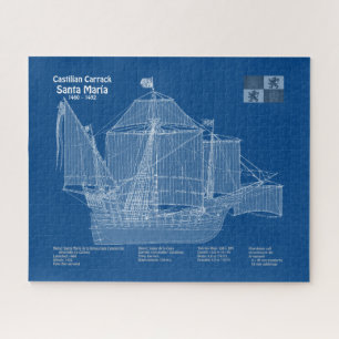 Santa Maria - Ship Blueprint Plans ABD Jigsaw Puzzle