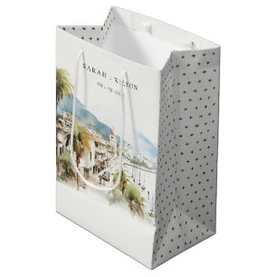 Santa Marta Colombia Watercolor Landscape Wedding Medium Gift Bag