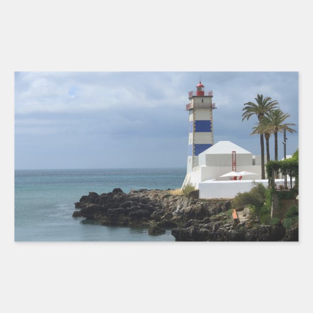 Santa Marta lighthouse Rectangular Sticker (Front)