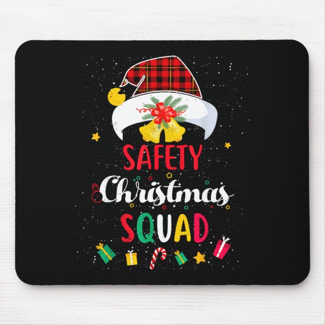 Santa Match Hat Safety Squad Security Mouse Pad (Front)