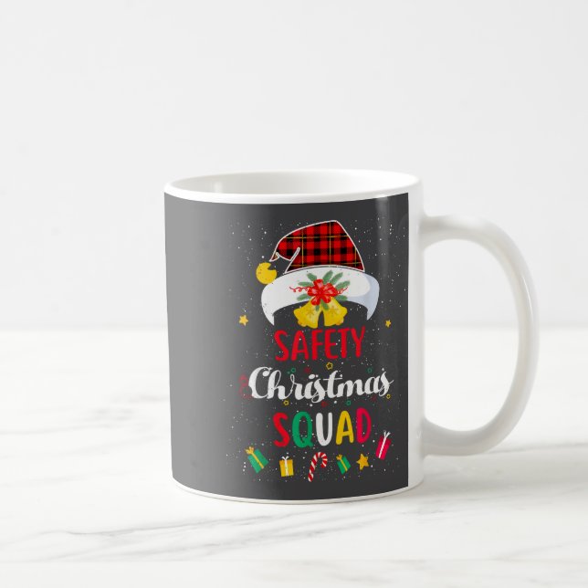 Santa Match Hat Safety Squad Security Smile Coffee Mug (Right)