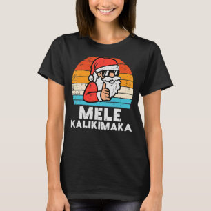 Santa Mele Kalikimaka Hawaiian Christmas Xmas Men T-Shirt