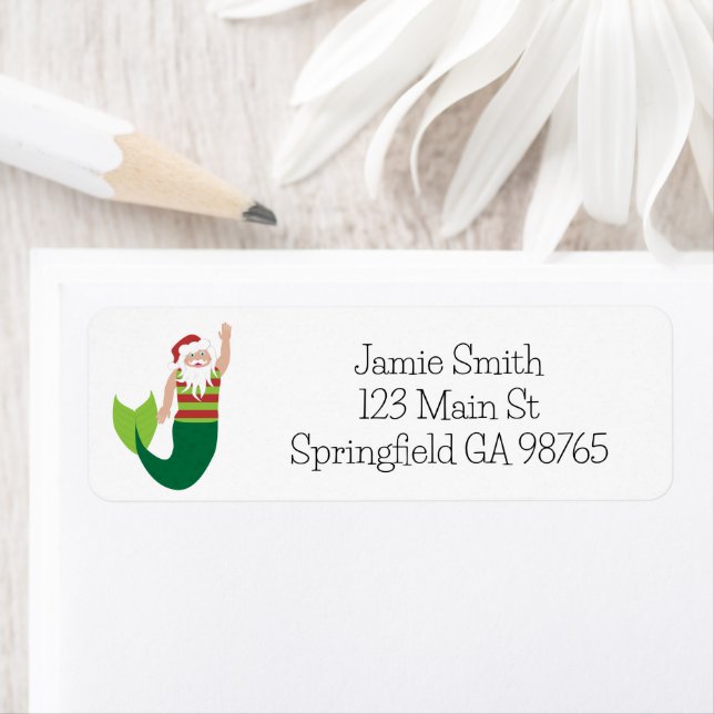 Santa Merman - Return Address Labels (Insitu)