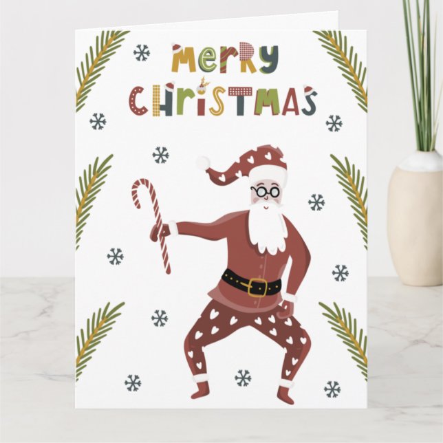 Santa Merry Christmas Card (Front)