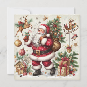 Santa Merry Christmas Greeting Card