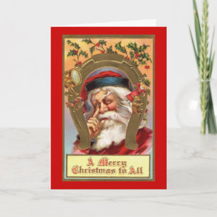 Santa Merry Christmas Greeting Card