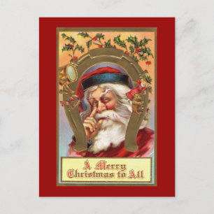 Santa Merry Christmas Holiday Postcard