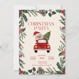 Santa Merry Christmas Party Invitation
