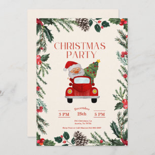 Santa Merry Christmas Party  Invitation