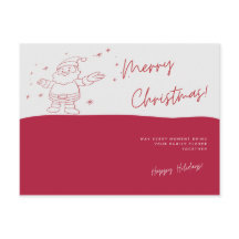 Santa Merry Christmas Postcard