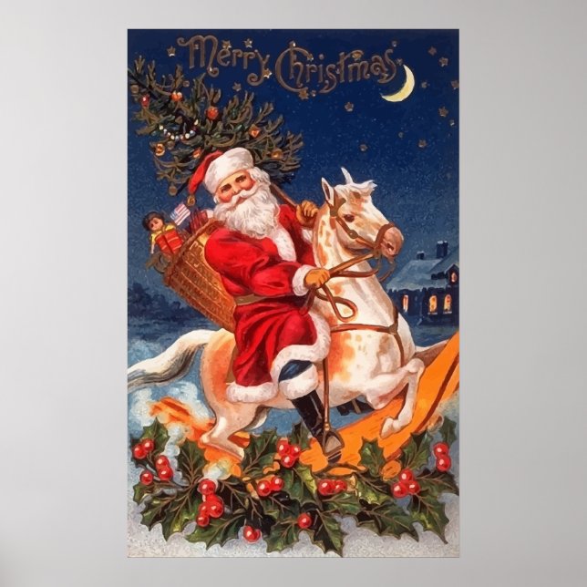 Santa Merry Christmas Poster (Front)