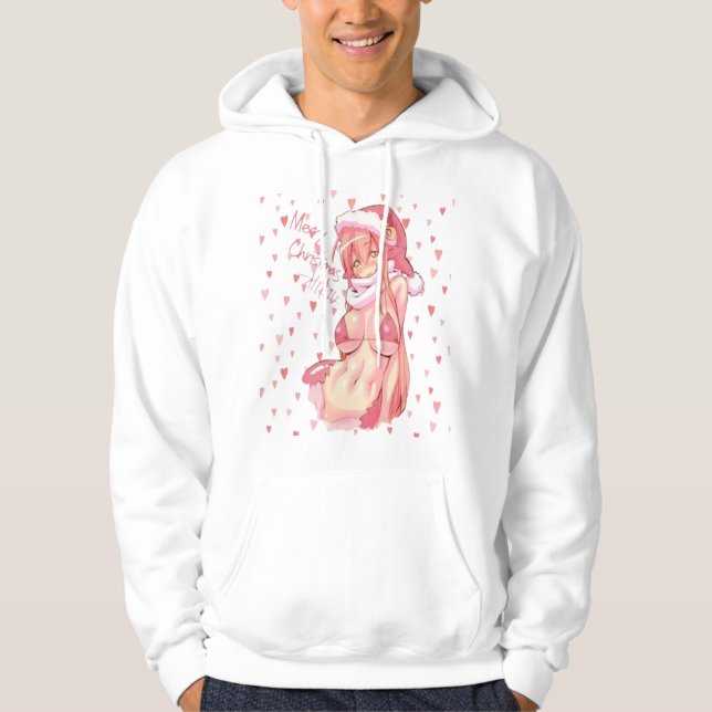 Santa Merry Christmas sexy Anime Bikini Hoodie (Front)