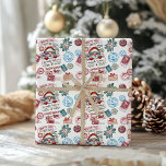 Santa Merry Christmas Special Deliveri Wrapping Paper<br><div class="desc">Retro Christmas Cute Personalised Baby Kids</div>
