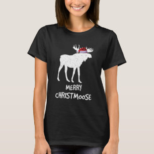 Santa Merry Christmoose Funny Christmas Moose Paja T-Shirt