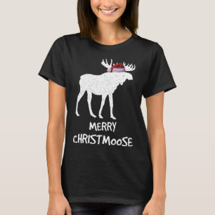 Santa Merry Christmoose Funny Christmas Moose Paja T-Shirt