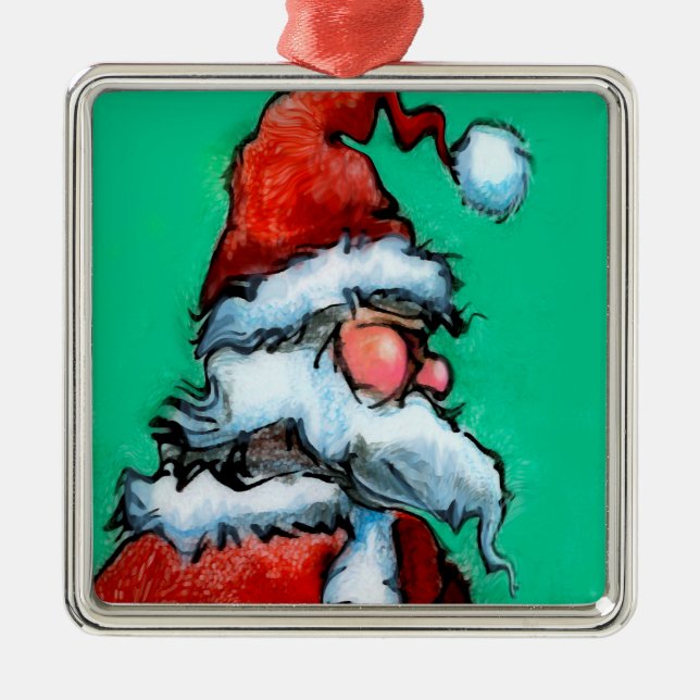 Santa Metal Ornament (Front)