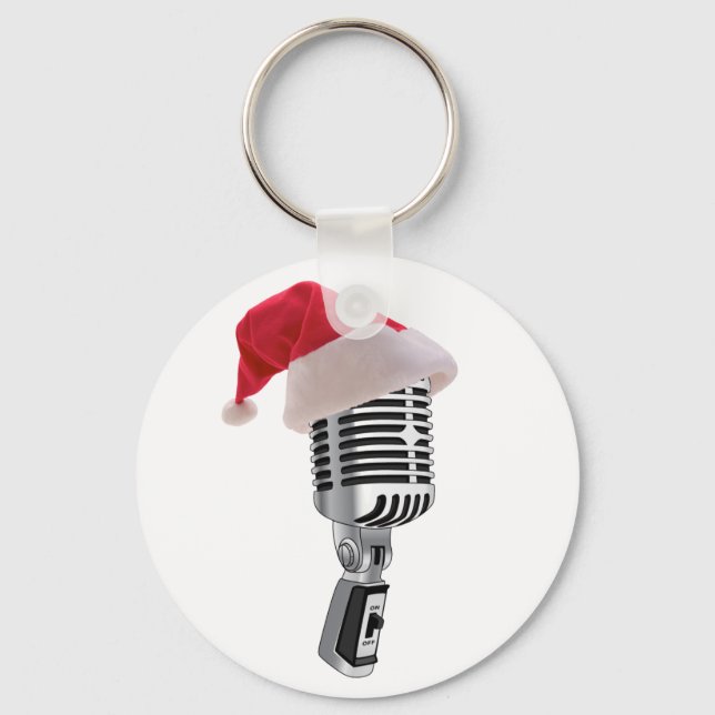santa microphone key ring (Front)