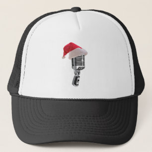 santa microphone trucker hat