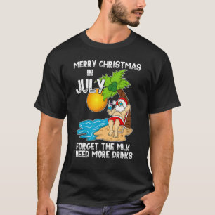 Santa Mid Year Xmas Party Summer Beach - Christmas T-Shirt