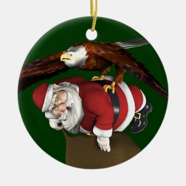 Santa Might Come A Bit Later Ceramic Tree Decoration (Front)