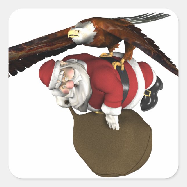 Santa Might Come A Bit Later Square Sticker (Front)