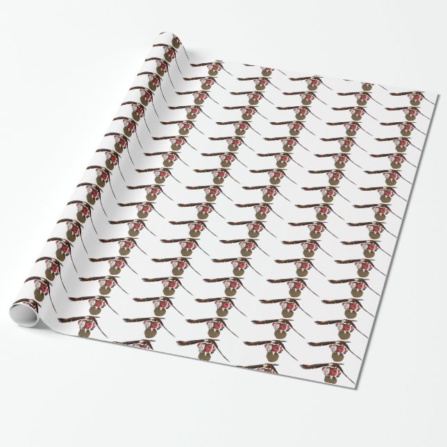 Santa Might Come A Bit Later Wrapping Paper (Unrolled)