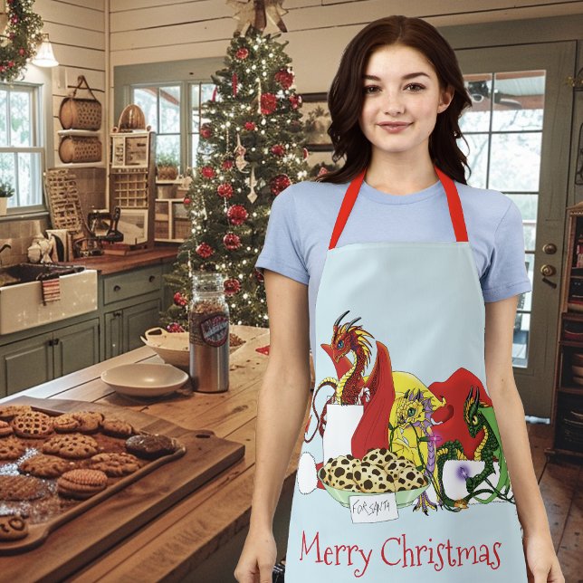 Santa Milk Cookies Dragons Apron (Creator Uploaded)
