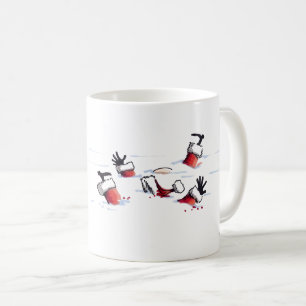 Santa Mob Hit left hand coffee mug