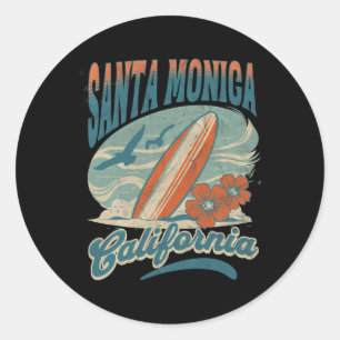 Santa Monica _2 Classic Round Sticker