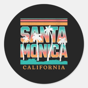 Santa Monica _9 Classic Round Sticker