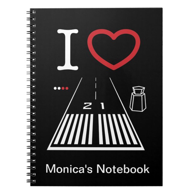 Santa Monica Airport Runway -Customisable Notebook (Front)