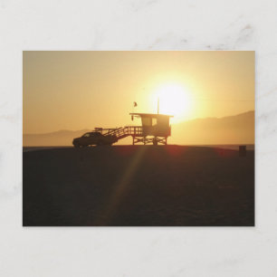 Santa Monica at Sunset Postcard