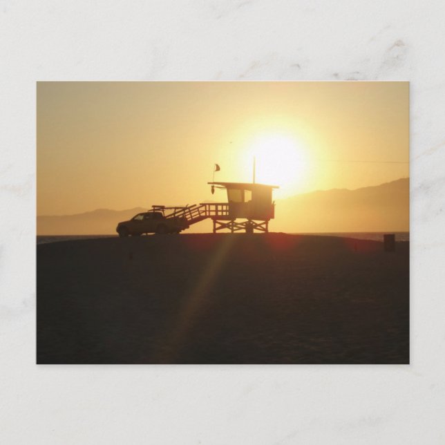 Santa Monica at Sunset Postcard (Front)
