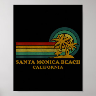Santa Monica Beach California Family Summer Poster