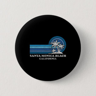 Santa Monica Beach California Family Summer Vacati 6 Cm Round Badge