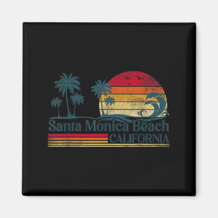 Santa Monica Beach California Family Vacation Palm Magnet