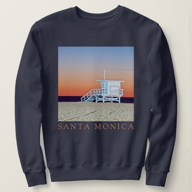 Santa Monica Beach | Los Angeles, California Sweatshirt (Design Front)