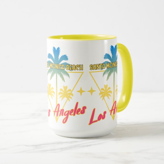 Santa Monica Beach Los Angles  Mug (Front Right)