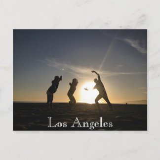 Santa Monica Beach with Toru Shimoyama Postcard